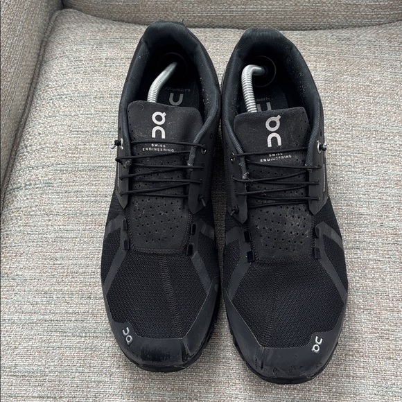 On Cloud Cloud 5 Waterproof Black Running Shoes Sneakers Mens size 13 - Picture 2 of 8